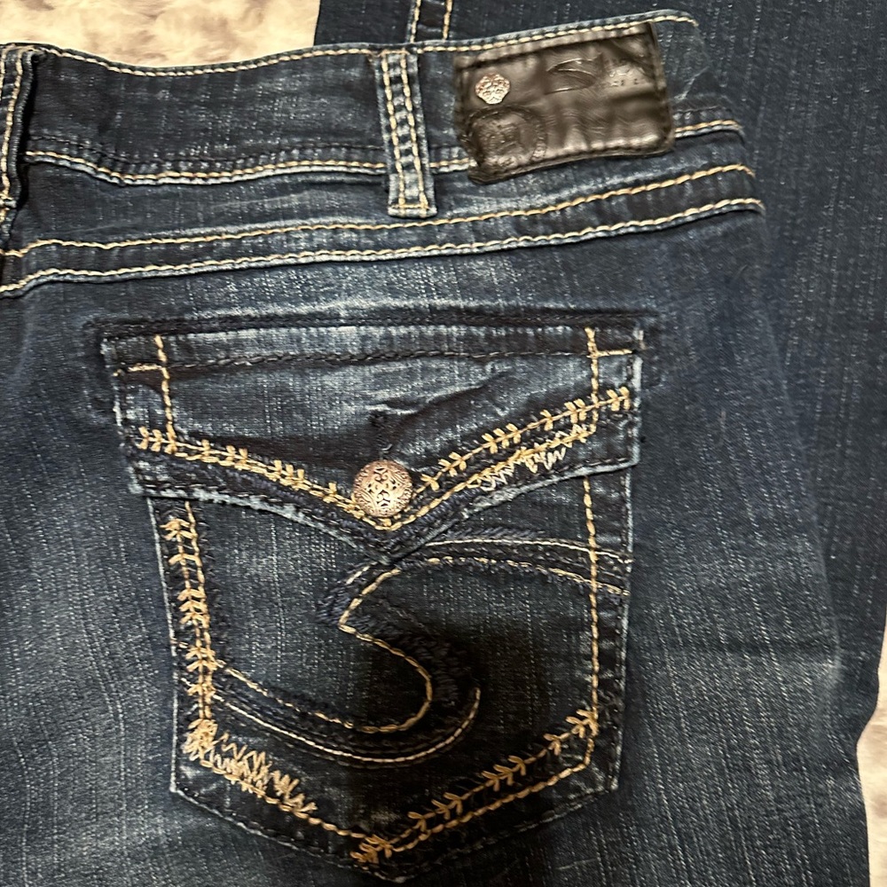 Dark denim jeans by Silver